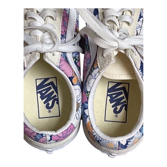 NWOT VANS Old Skool Retro Floral Unisex Low Top Suede Sneakers - Picture 3 of 7